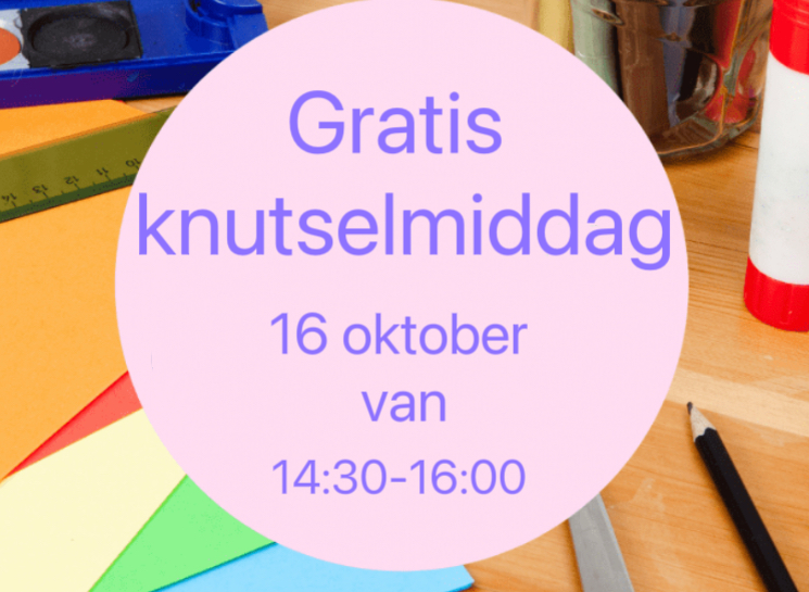 Gratis knutselmiddag voor kinderen van 1,5 tot 4 jaar